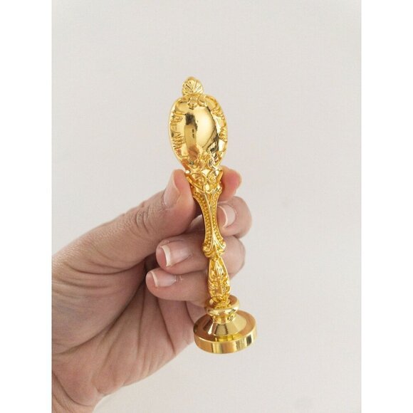 Vintage Gold Wax Seal Stamp Initials FMS - Picture 9 of 10